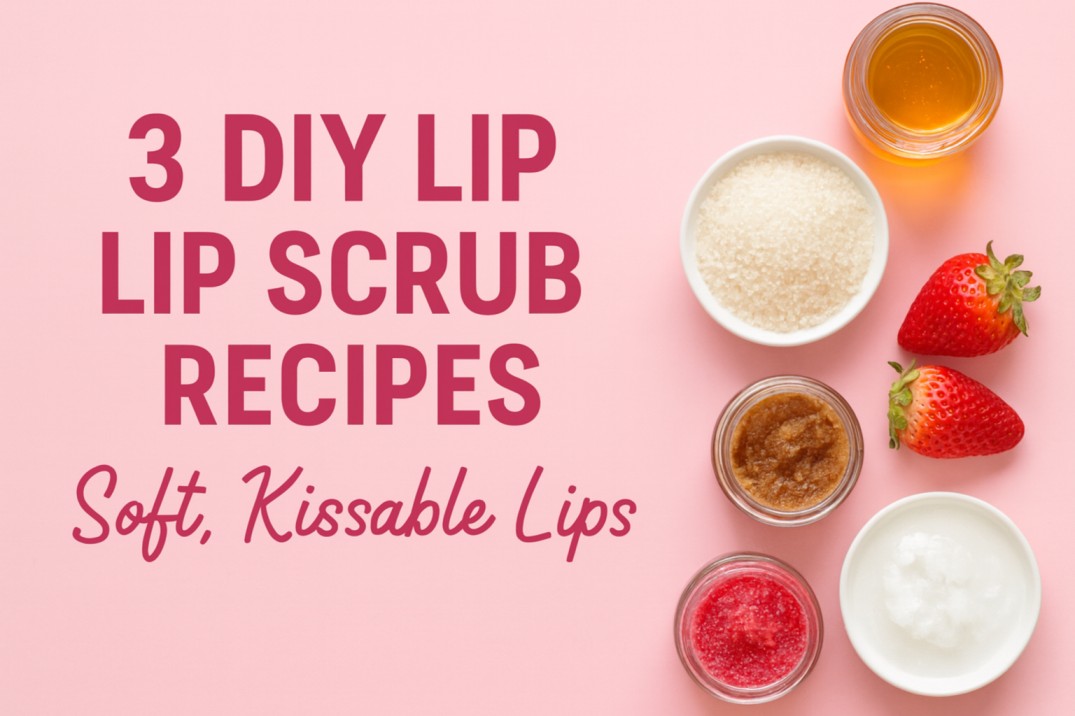 3 DIY Lip Scrub Recipes for Soft, Kissable Lips